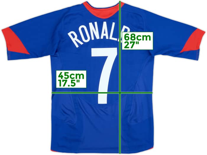 2005-06 Manchester United Visitante Camiseta Ronaldo #7 - 8/10 - (XL.Boys)