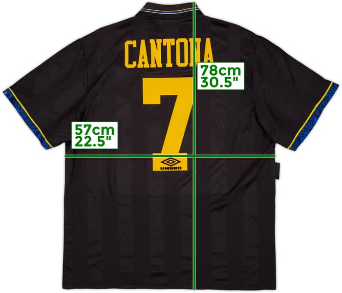 1993-95 Manchester United Camiseta Visitante Cantona #7 - 8/10 - (XL)