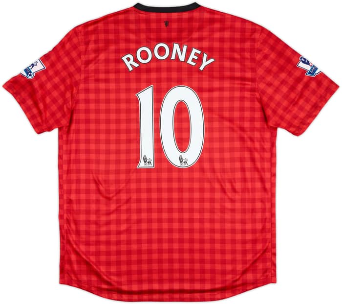 2012-13 Manchester United Home Shirt Rooney #10 - 8/10 - (XL)