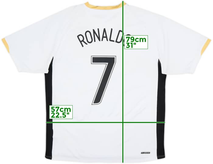 2006-08 Manchester United Camiseta Visitante Ronaldo #7 - 6/10 - (XL)