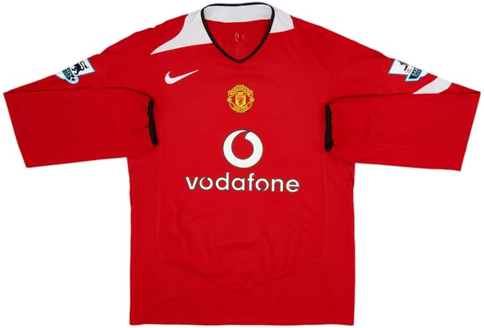 2004-06 Manchester United Home L/S Shirt Ronaldo #7 - 8/10 - (S)