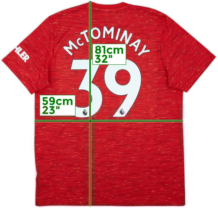 2020-21 Manchester United Home Shirt McTominay #39 - 9/10 - (XL)