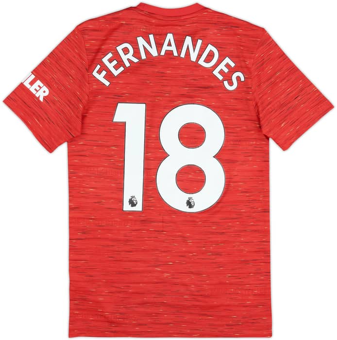 2020-21 Manchester United Home Shirt Fernandes #18 - 6/10 - (XS)