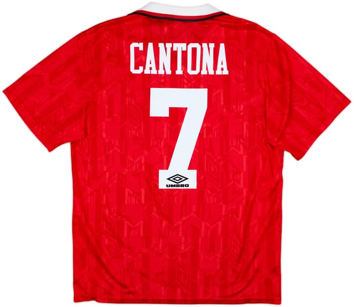 1992-94 Manchester United Home Shirt Cantona #7 - 8/10 - (L)