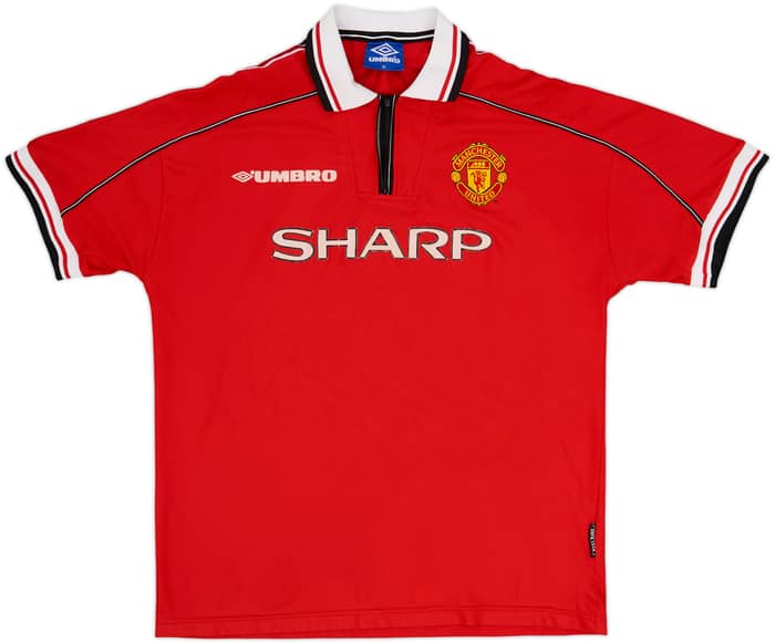 1998-00 Manchester United Home Shirt Beckham #7 - 8/10 - (XL)