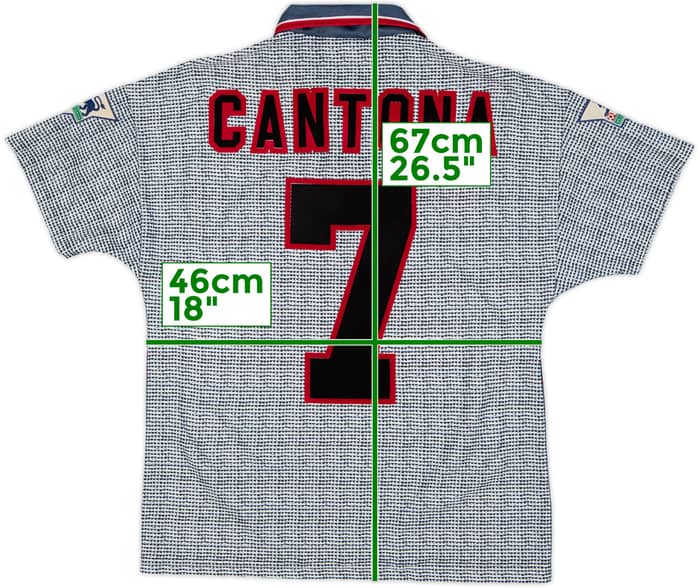 1995-96 Manchester United Away Shirt Cantona #7 - 8/10 - (Y)
