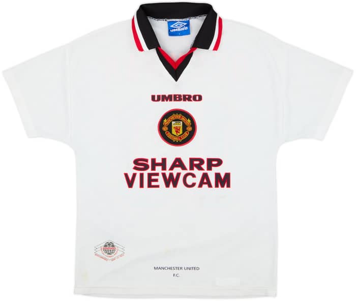 1996-97 Manchester United Away Shirt Beckham #10 - 8/10 - (Y)