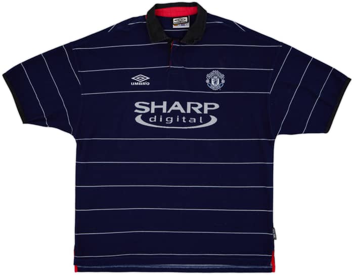 1999-00 Manchester United Away Shirt Beckham #7 - 8/10 - (XL)