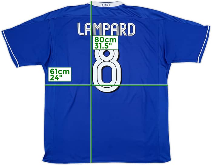 2003-05 Chelsea Home Shirt Lampard #8 - 8/10 - (XL)