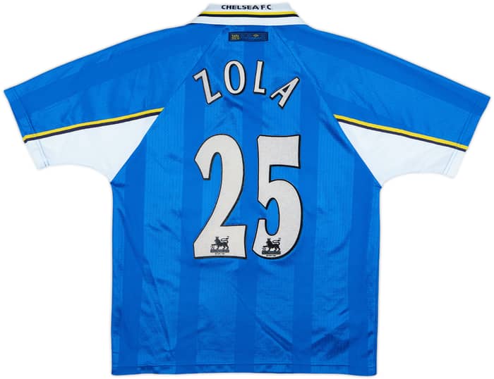 1997-99 Chelsea Camiseta Titular Zola #25 - 7/10 - (Y)