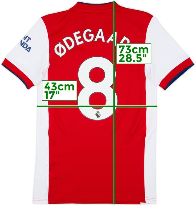 2021-22 Arsenal Home Shirt Odegaard #8 - 6/10 - (XS)