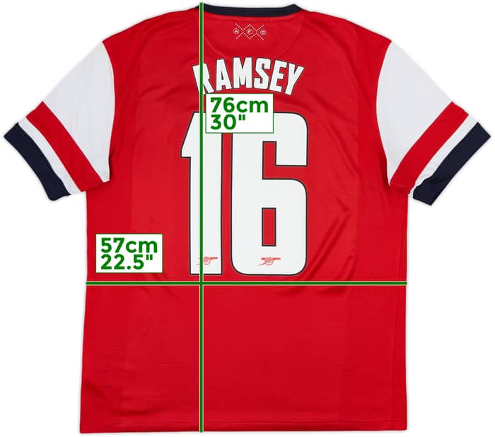 2012-14 Arsenal Home Shirt Ramsey #16 - 6/10 - (L)