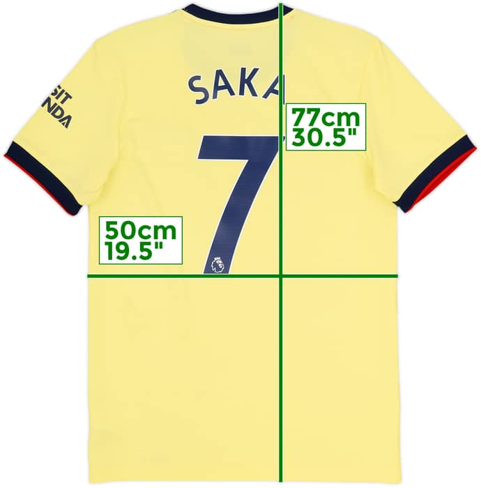 2021-22 Arsenal Away Shirt Saka #7 - 9/10 - (M)