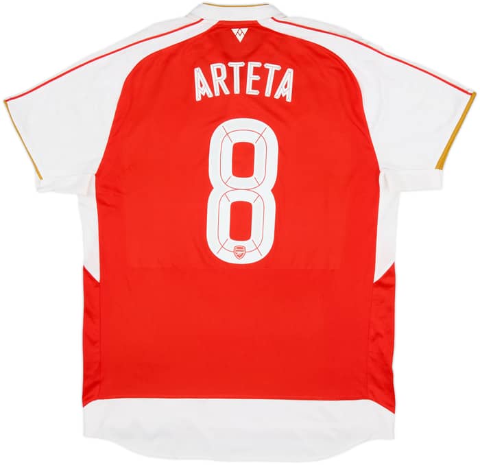 2015-16 Arsenal Home Shirt Arteta #8 - 8/10 - (XL)