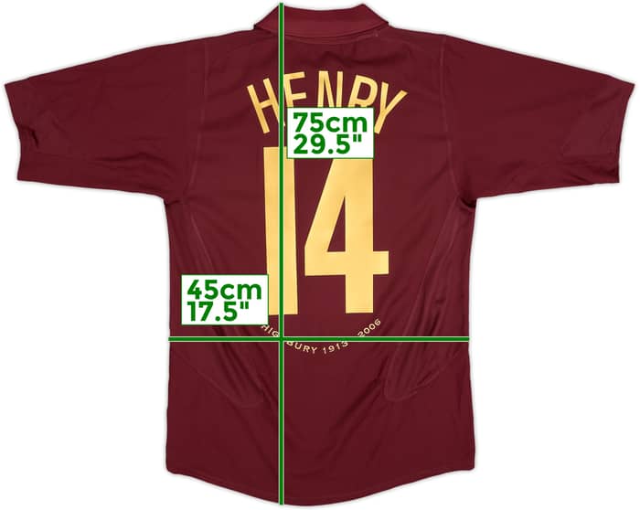 2005-06 Arsenal Home Shirt Henry #14 - 9/10 - (S)