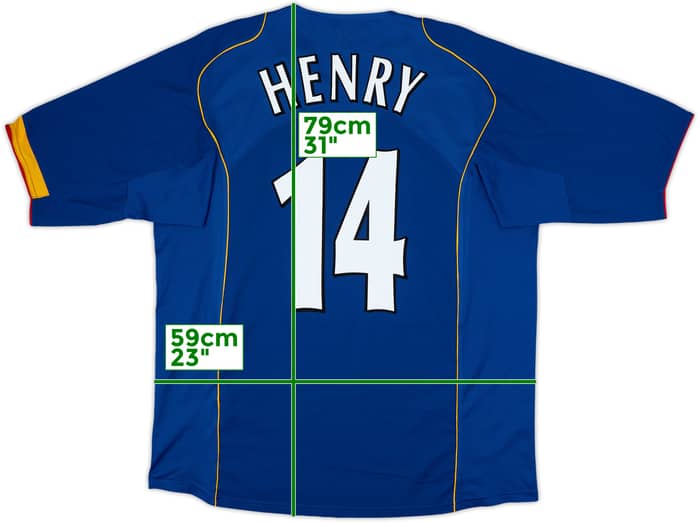 2004-06 Arsenal Away Shirt Henry #14 - 7/10 - (XL)