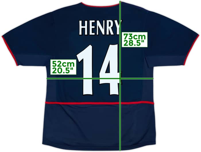 2002-04 Arsenal Away Shirt Henry #14 - 6/10 - (M)