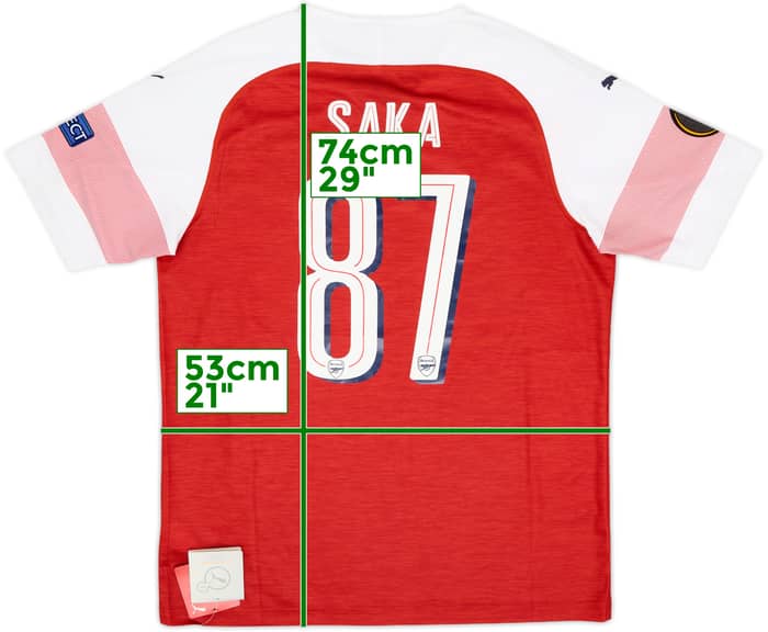 2018-19 Arsenal Home Shirt Saka #87 (L)