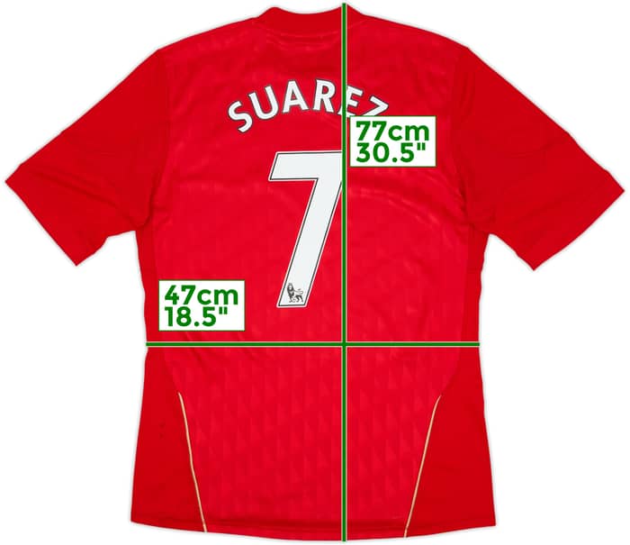 2010-12 Liverpool Home Shirt Suarez #7 - 6/10 - (M)