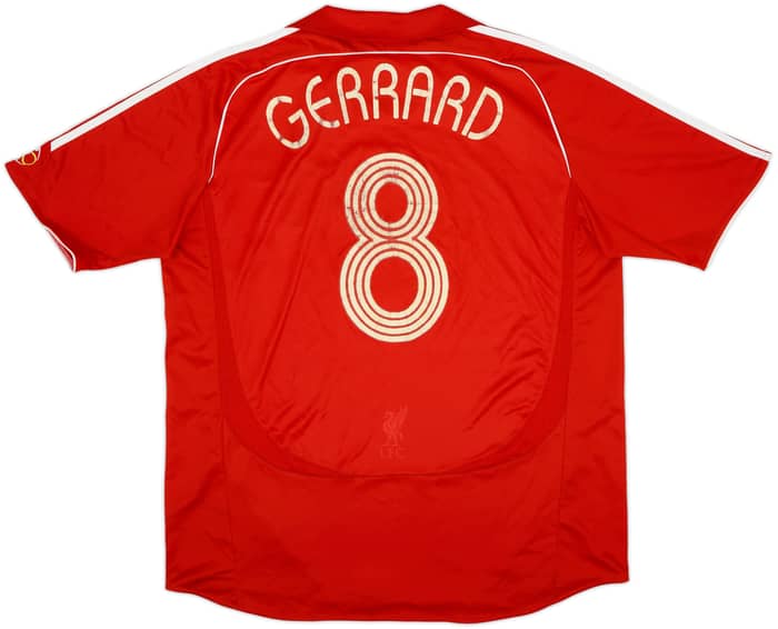 2006-08 Liverpool Home Shirt Gerrard #8 - 5/10 - (XL)