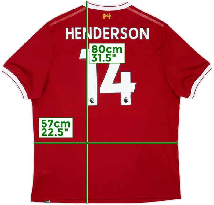 2017-18 Liverpool 125 Years Home Shirt Henderson #14 - 6/10 - (XL)