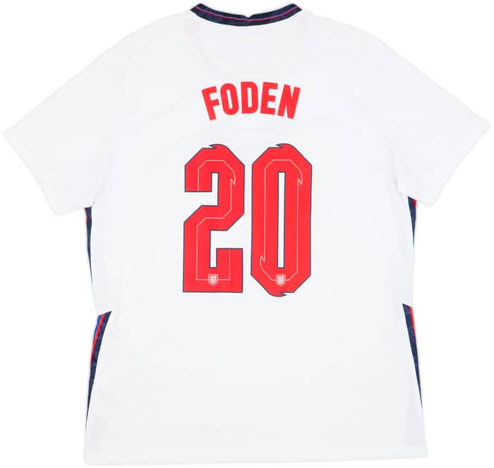 2020-22 England Home Shirt Foden #20 - 7/10 - (XL)