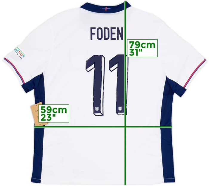 2024-25 England Home Shirt Foden #11 (XL)
