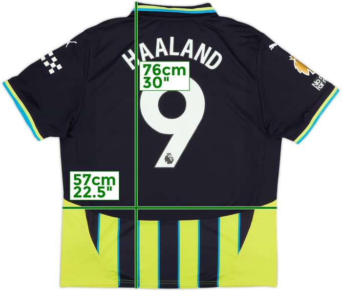 2024-25 Manchester City Away Shirt Haaland #9 - 10/10 - (XL)