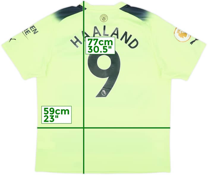 2022-23 Manchester City Third Shirt Haaland #9 - 8/10 - (XL)