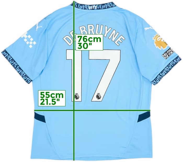 2024-25 Manchester City Home Shirt De Bruyne #17 - 6/10 - (XL)
