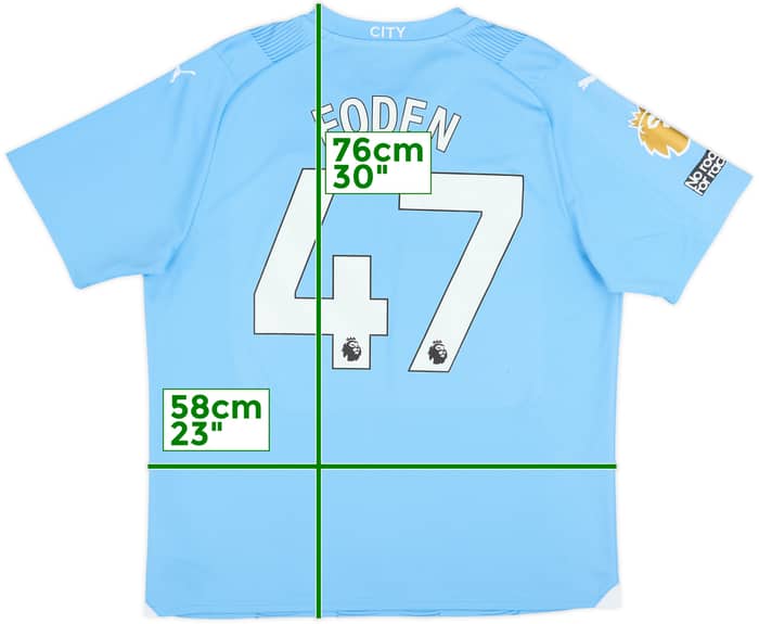 2023-24 Manchester City Home Shirt Foden #47 - 7/10 - (XL)