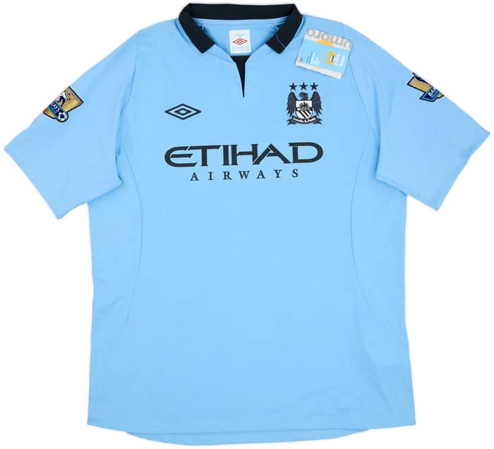 2012-13 Manchester City Camiseta Local Dzeko #10 (XL)
