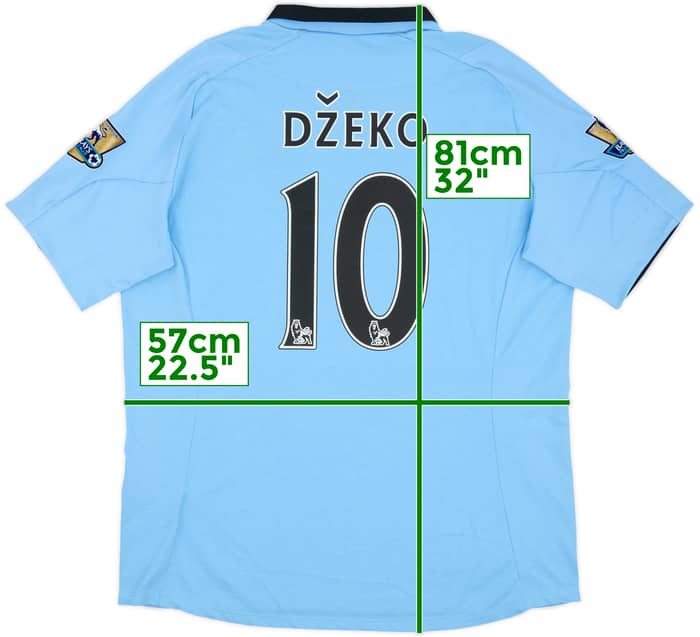 2012-13 Manchester City Camiseta Local Dzeko #10 (XL)