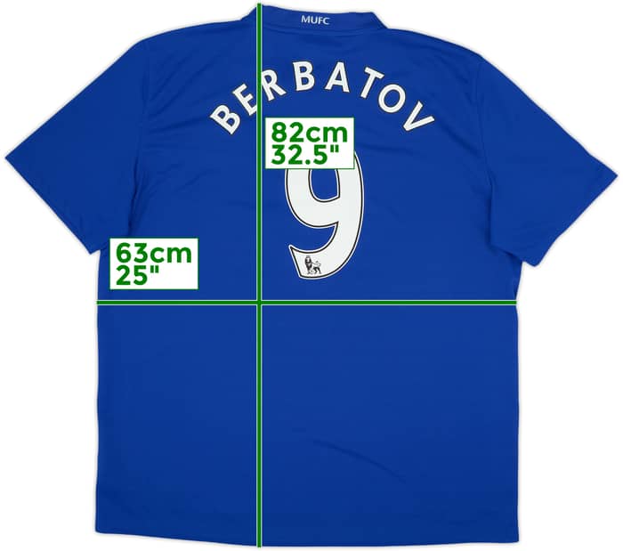 2008-09 Manchester United Third Shirt Berbatov #9 - 9/10 - (XXL)