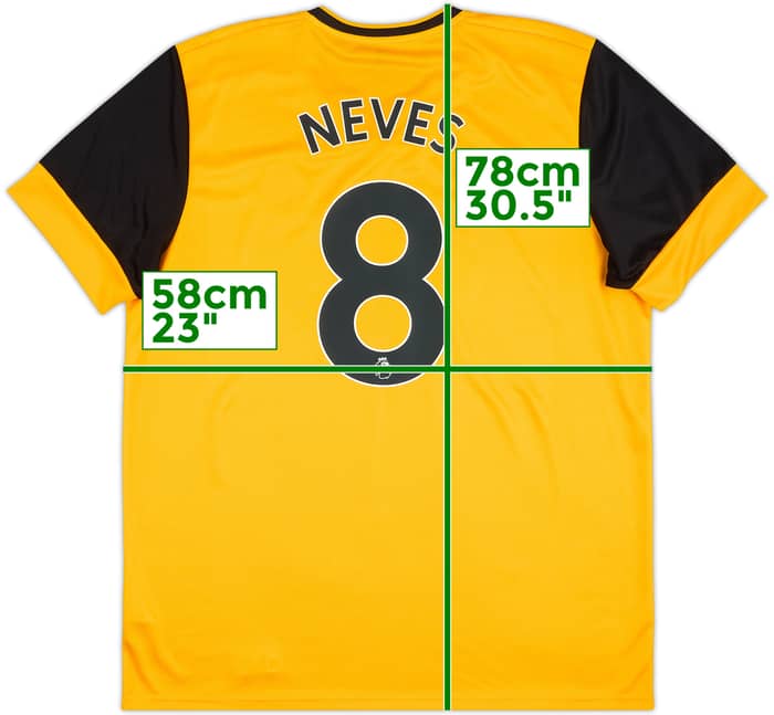 2020-21 Wolves Home Shirt Neves #8 - 10/10 - (XL)