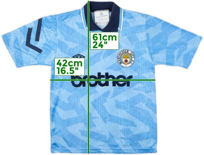 Camiseta de local del Manchester City 1991-93 - 4/10 - (L. Niños)