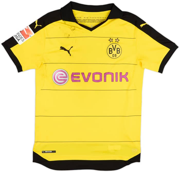 2015-16 Borussia Dortmund Home Shirt Aubameyang #17 - 4/10 - (S)