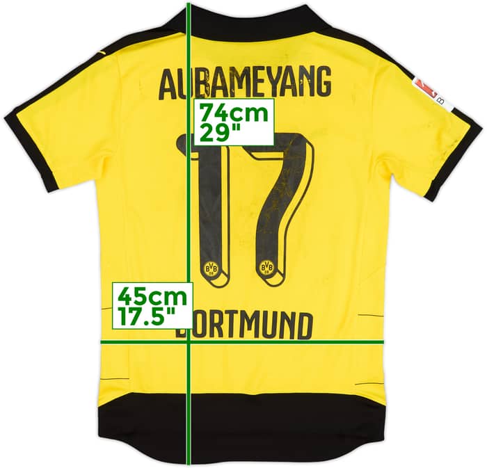 2015-16 Borussia Dortmund Home Shirt Aubameyang #17 - 4/10 - (S)