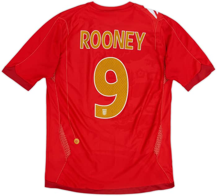 2006-08 England Away Shirt Rooney #9 - 5/10 - (S)