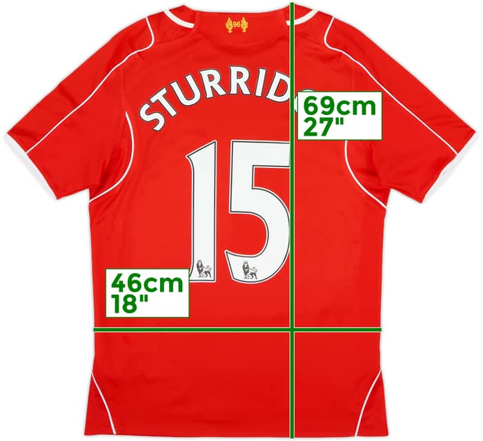 2014-15 Liverpool Home Shirt Sturridge #15 - 9/10 - (S)
