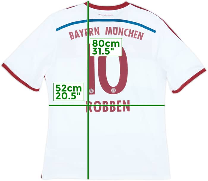 2014-15 Bayern Munich Away Shirt Robben #10 - 9/10 - (XL)