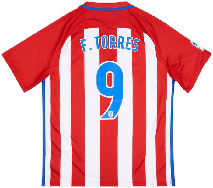 2016-17 Atletico Madrid Home Shirt Torres #9 - 9/10 - (L)
