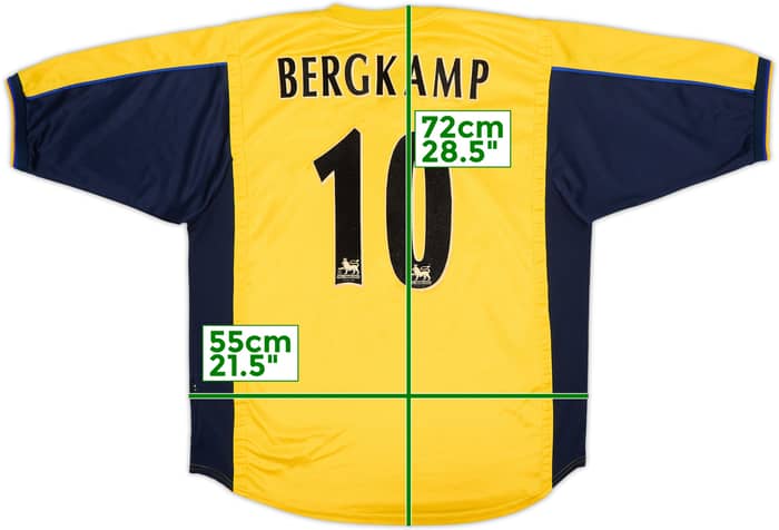 1999-01 Arsenal Away Shirt Bergkamp #10 - 8/10 - (L)