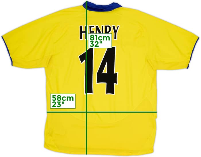 2003-05 Arsenal Away Shirt Henry #14 - 8/10 - (XL)