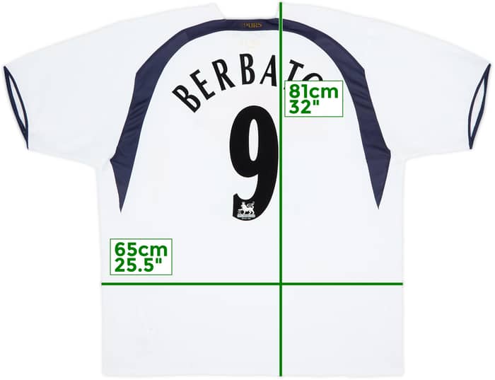 2006-07 Tottenham Home Shirt Berbatov #9 - 8/10 - (XXL)