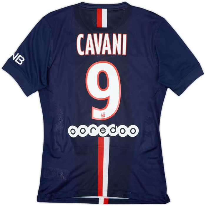 2014-15 Paris Saint-Germain Authentic Home Shirt Cavani #9 - 8/10 - (S)