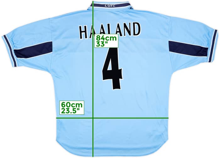 Camiseta de visitante del Leeds United 1999-00 Haaland #4 - 8/10 - (XL)