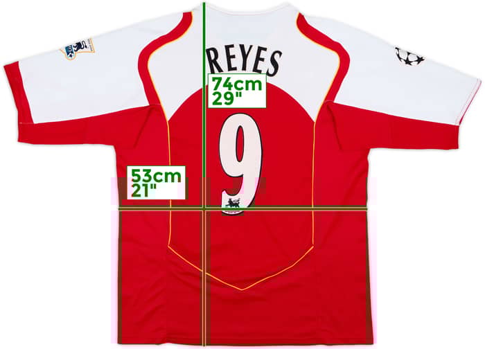 Camiseta de local del Arsenal 2004-05 Reyes #9 - 7/10 - (L)