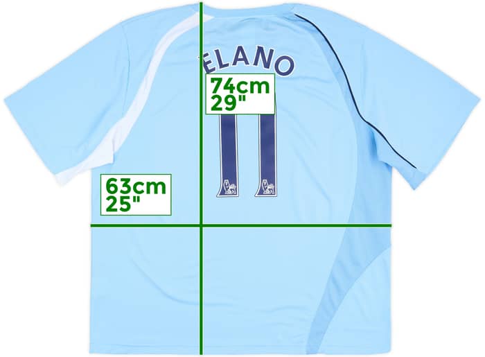 2008-09 Manchester City Home Shirt Elano #11 - 9/10 - (XXL)