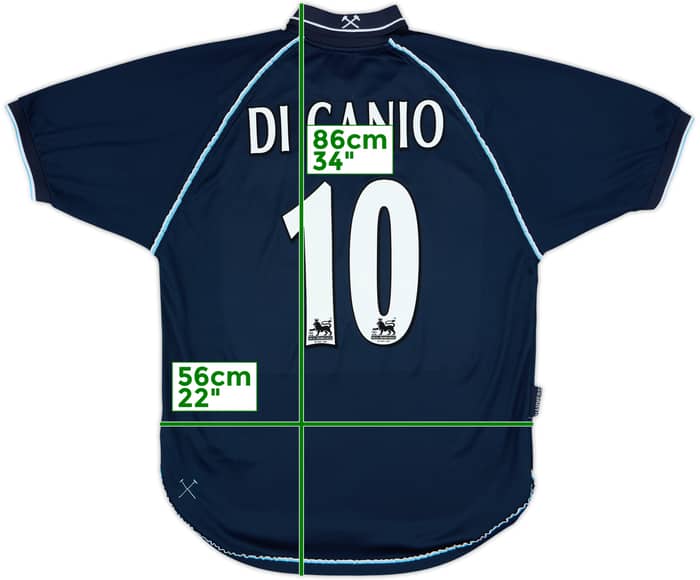 1999-01 West Ham Third Shirt Di Canio #10 - 8/10 - (L)